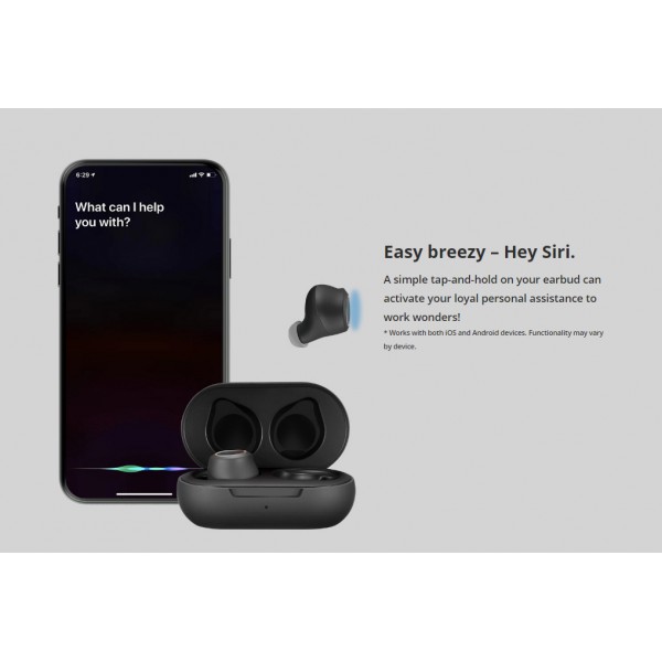 ROCKROSE earbuds Opera III με θήκη φόρτισης, True Wireless, μαύρα ROCKROSE earbuds Opera III με θήκη φόρτισης, True Wireless, μαύρα