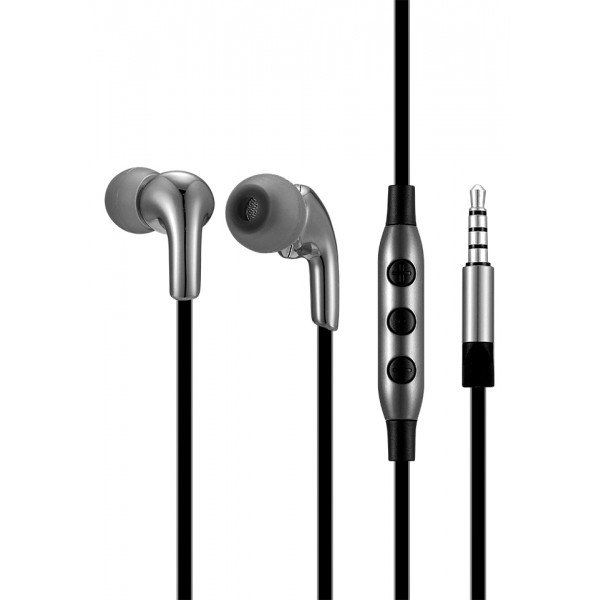 ROCKROSE earphones με μικρόφωνο RRWE05GR, 3.5mm, 1.2m, γκρι ROCKROSE earphones με μικρόφωνο RRWE05GR, 3.5mm, 1.2m, γκρι