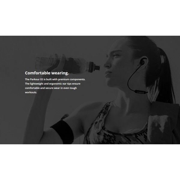 ROCKROSE bluetooth earphones Parkour EE, BT 5.0, 60mAh, μαύρα ROCKROSE bluetooth earphones Parkour EE, BT 5.0, 60mAh, μαύρα