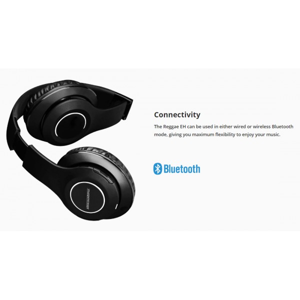 ROCKROSE headphones RRWE06, wireless & wired, BT 5.0, μαύρα