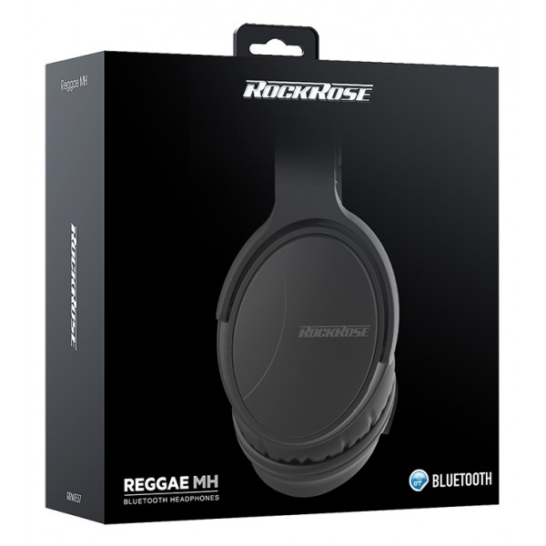 ROCKROSE headphones Reggae MH, wireless & wired, BT 5.0, μαύρα