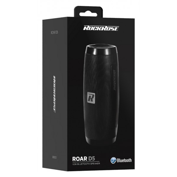 ROCKROSE φορητό ηχείο Roar D5, 2x 5W, Bluetooth, 1200mAh, μαύρο ROCKROSE φορητό ηχείο Roar D5, 2x 5W, Bluetooth, 1200mAh, μαύρο