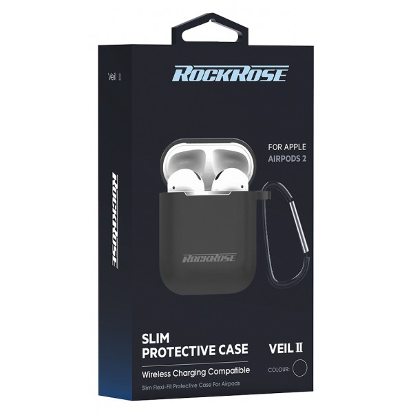 ROCKROSE θήκη προστασίας Veil II για AirPods, μαύρη