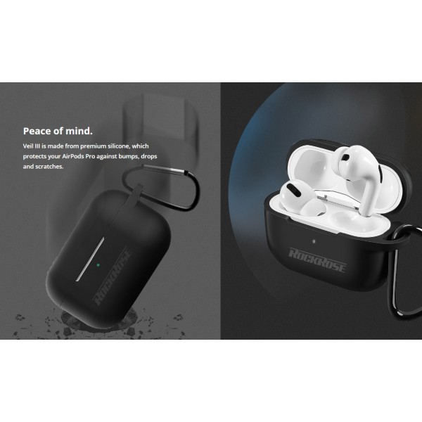 ROCKROSE θήκη προστασίας Veil IIΙ για AirPods Pro, μαύρη