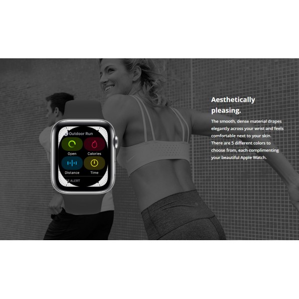 ROCKROSE band σιλικόνης Rough Jade για Apple Watch 42/44mm, ροζ