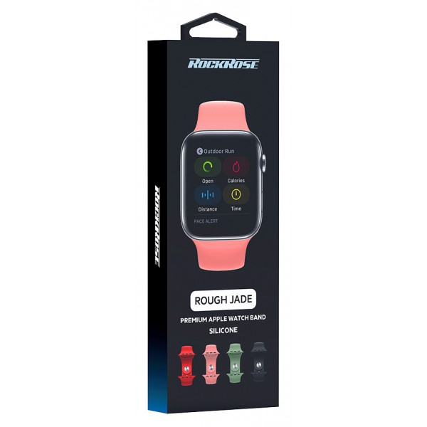 ROCKROSE band σιλικόνης Rough Jade για Apple Watch 42/44mm, ροζ