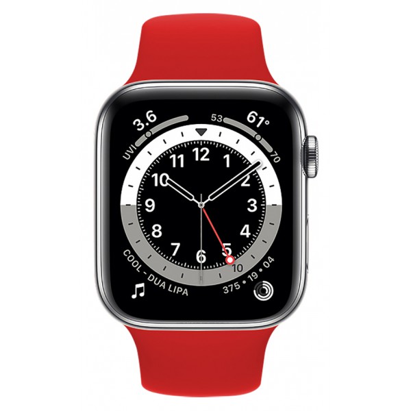 ROCKROSE band σιλικόνης Rough Jade για Apple Watch 42/44mm, κόκκινο