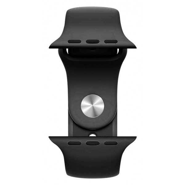 ROCKROSE band σιλικόνης Rough Jade για Apple Watch 42/44mm, μαύρο
