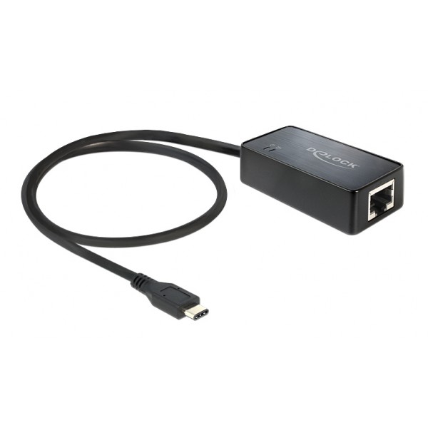 DELOCK Adapter USB 3.1 Type-C σε Gigabit LAN, Black