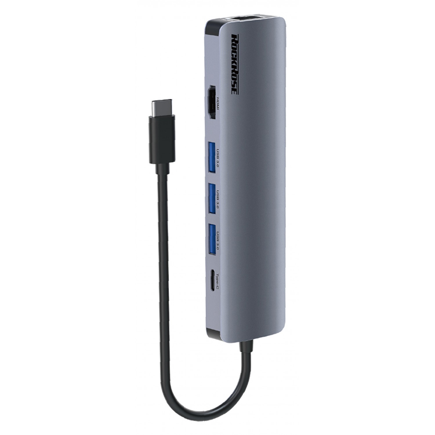 ROCKROSE docking station & hub Infinity 08, USB-C, 8-ports ROCKROSE docking station & hub Infinity 08, USB-C, 8-ports