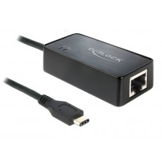 DELOCK Adapter USB 3.1 Type-C σε Gigabit LAN, Black