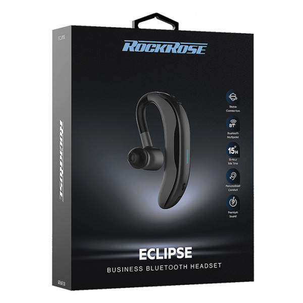 ROCKROSE Bluetooth earphone Eclipse, BT 4.1, 170mAh, γκρι ROCKROSE Bluetooth earphone Eclipse, BT 4.1, 170mAh, γκρι