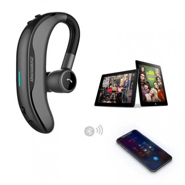 ROCKROSE Bluetooth earphone Eclipse, BT 4.1, 170mAh, γκρι ROCKROSE Bluetooth earphone Eclipse, BT 4.1, 170mAh, γκρι