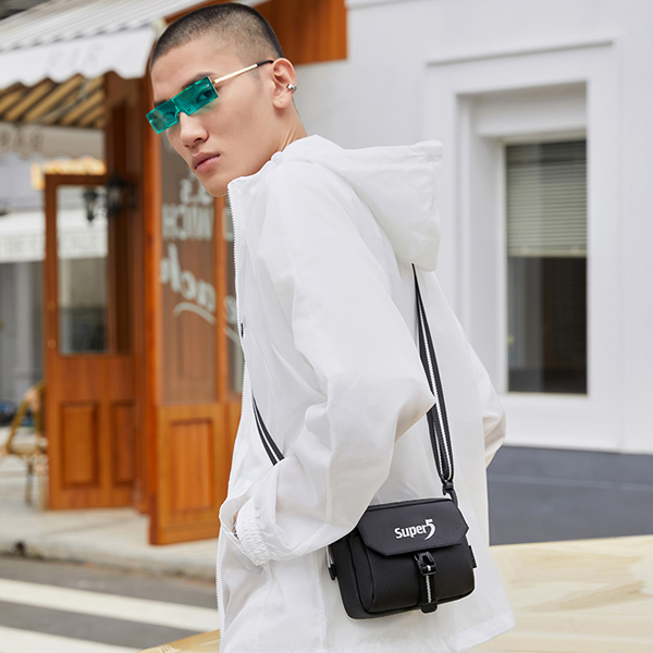 SUPER FIVE τσάντα ώμου K00106-BK, μαύρη SUPER FIVE τσάντα ώμου K00106-BK, μαύρη