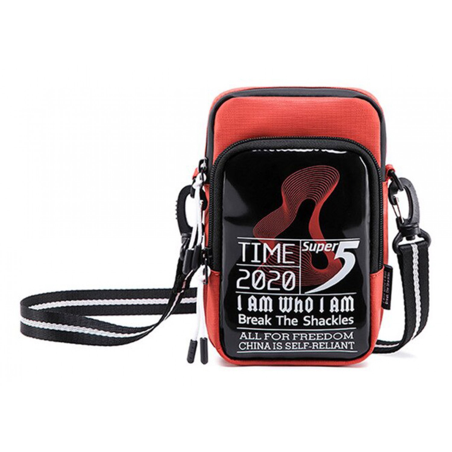 SUPER FIVE τσάντα ώμου K00110-OR, κόκκινη SUPER FIVE τσάντα ώμου K00110-OR, κόκκινη