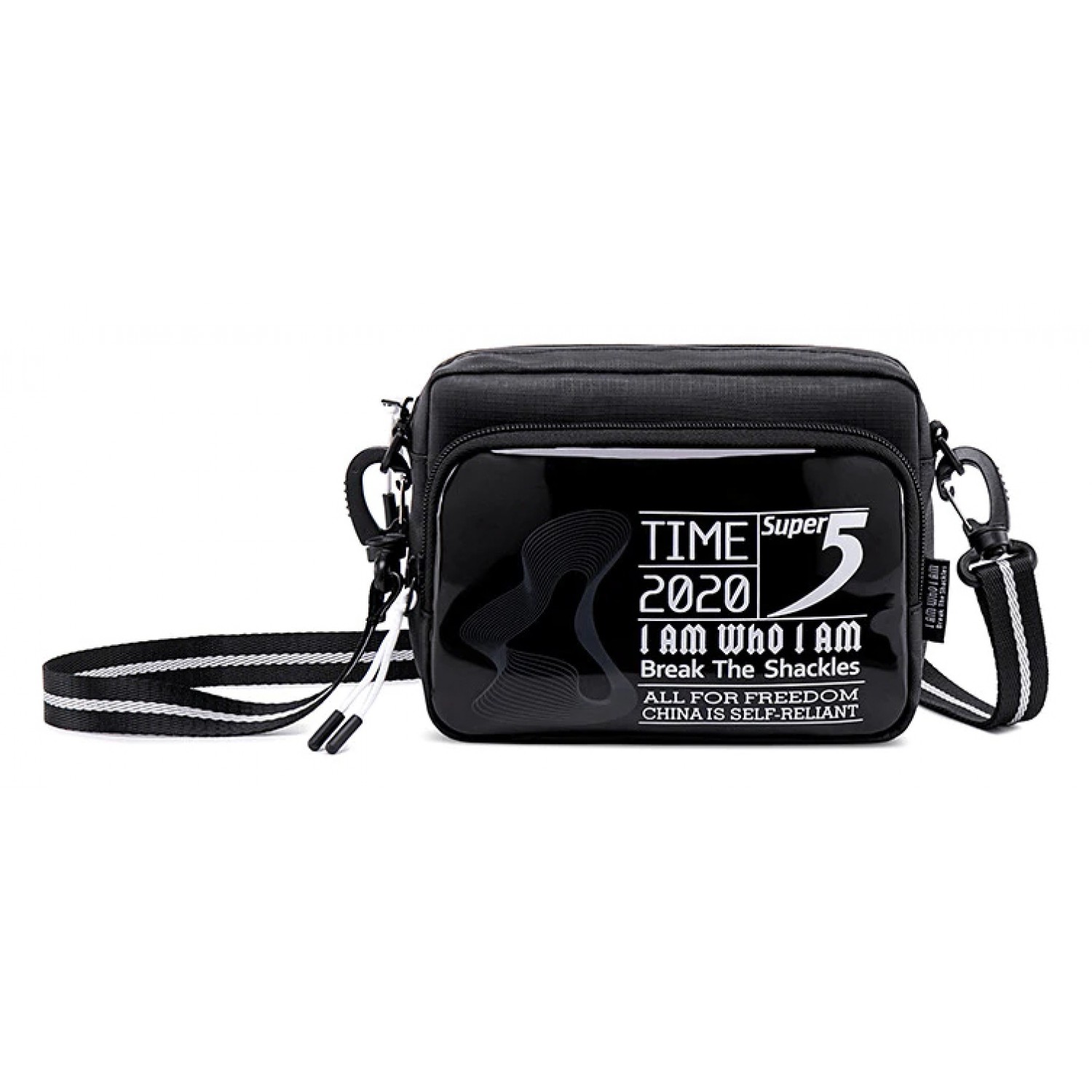 SUPER FIVE τσάντα ώμου K00111-BK, μαύρη SUPER FIVE τσάντα ώμου K00111-BK, μαύρη