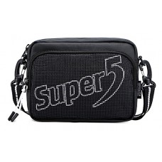SUPER FIVE τσάντα ώμου K00123-BK, μαύρη