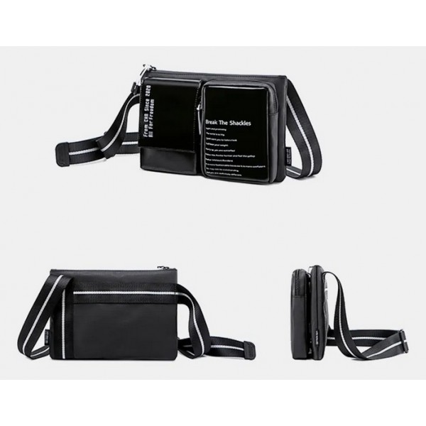 SUPER FIVE τσάντα ώμου XB00118-BK, μαύρη SUPER FIVE τσάντα ώμου XB00118-BK, μαύρη