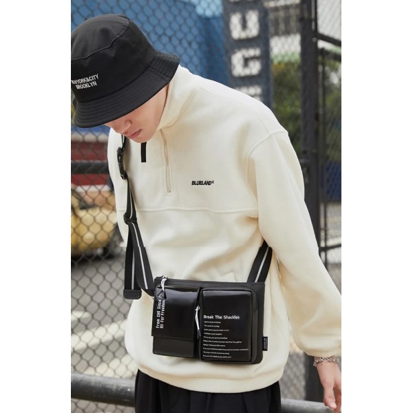 SUPER FIVE τσάντα ώμου XB00118-BK, μαύρη SUPER FIVE τσάντα ώμου XB00118-BK, μαύρη