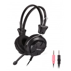 A4TECH Headset HS-28, 3.5mm, 40mm ακουστικά, stereo, μαύρα