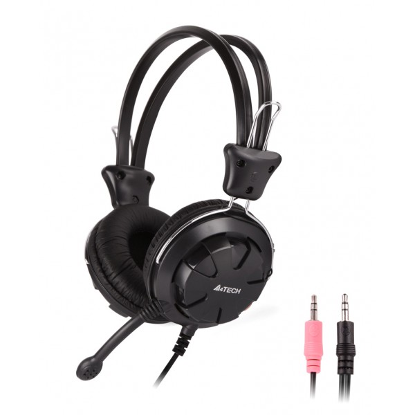 A4TECH Headset HS-28, 3.5mm, 40mm ακουστικά, stereo, μαύρα A4TECH Headset HS-28, 3.5mm, 40mm ακουστικά, stereo, μαύρα