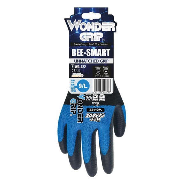WONDER GRIP γάντια εργασίας Bee-Smart, αντιολισθητικά, 9/L, μπλε