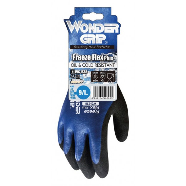WONDER GRIP γάντια εργασίας Freeze Flex Plus, έως -20°C, 10/XL, μπλε