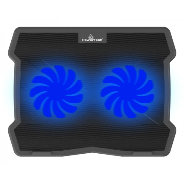 POWERTECH Βάση & ψύξη laptop PT-930, έως 15.6", 2x 125mm fan, LED, μαύρο POWERTECH Βάση & ψύξη laptop PT-930, έως 15.6", 2x 125mm fan, LED, μαύρο