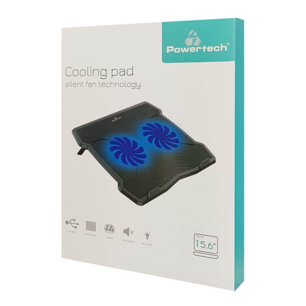 POWERTECH Βάση & ψύξη laptop PT-930, έως 15.6", 2x 125mm fan, LED, μαύρο POWERTECH Βάση & ψύξη laptop PT-930, έως 15.6", 2x 125mm fan, LED, μαύρο