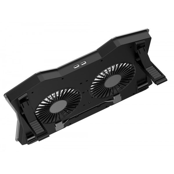 POWERTECH Βάση & ψύξη laptop PT-929, έως 18", 2x 110mm fan, LED, μαύρο POWERTECH Βάση & ψύξη laptop PT-929, έως 18", 2x 110mm fan, LED, μαύρο