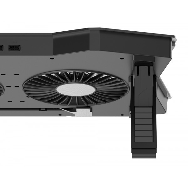 POWERTECH Βάση & ψύξη laptop PT-929, έως 18", 2x 110mm fan, LED, μαύρο POWERTECH Βάση & ψύξη laptop PT-929, έως 18", 2x 110mm fan, LED, μαύρο