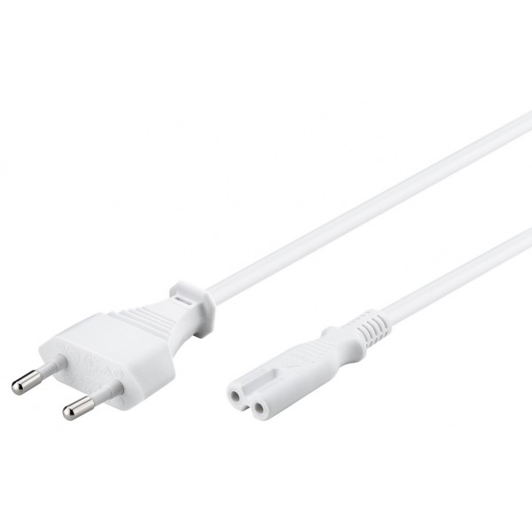 GOOBAY καλώδιο τροφοδοσίας Euro male 2x0.75 mm² 96035, 1.8m, λευκό GOOBAY καλώδιο τροφοδοσίας Euro male 2x0.75 mm² 96035, 1.8m, λευκό