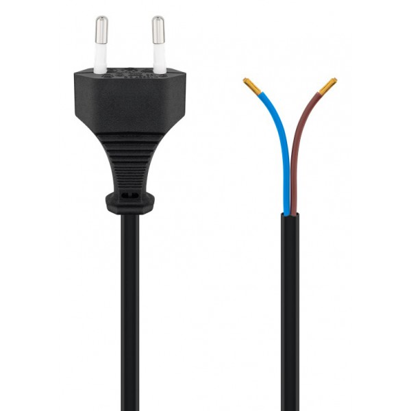 GOOBAY καλώδιο τροφοδοσίας Euro male 2x0.75 mm² 50085, 1.5m, μαύρο GOOBAY καλώδιο τροφοδοσίας Euro male 2x0.75 mm² 50085, 1.5m, μαύρο