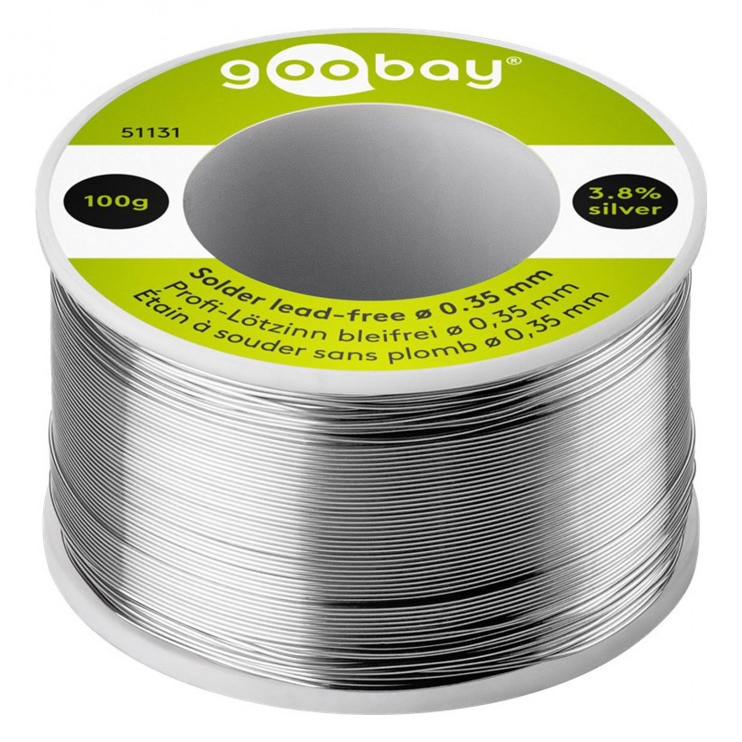 GOOBAY σύρμα συγκόλλησης 51131 Φ0.35mm, χωρίς μόλυβδο, 100γρ, 1τμχ GOOBAY σύρμα συγκόλλησης 51131 Φ0.35mm, χωρίς μόλυβδο, 100γρ, 1τμχ