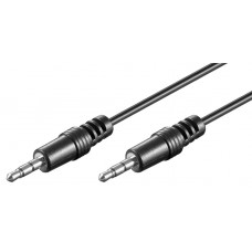 GOOBAY καλώδιο ήχου 3.5mm 51659, 3 pin stereo, copper, 2.5m, μαύρο