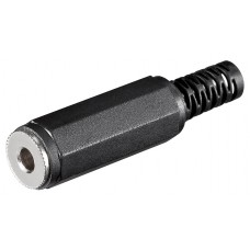GOOBAY βύσμα 3.5mm female 11059, 3 pin, stereo, πλαστικό, μαύρο, 10τμχ