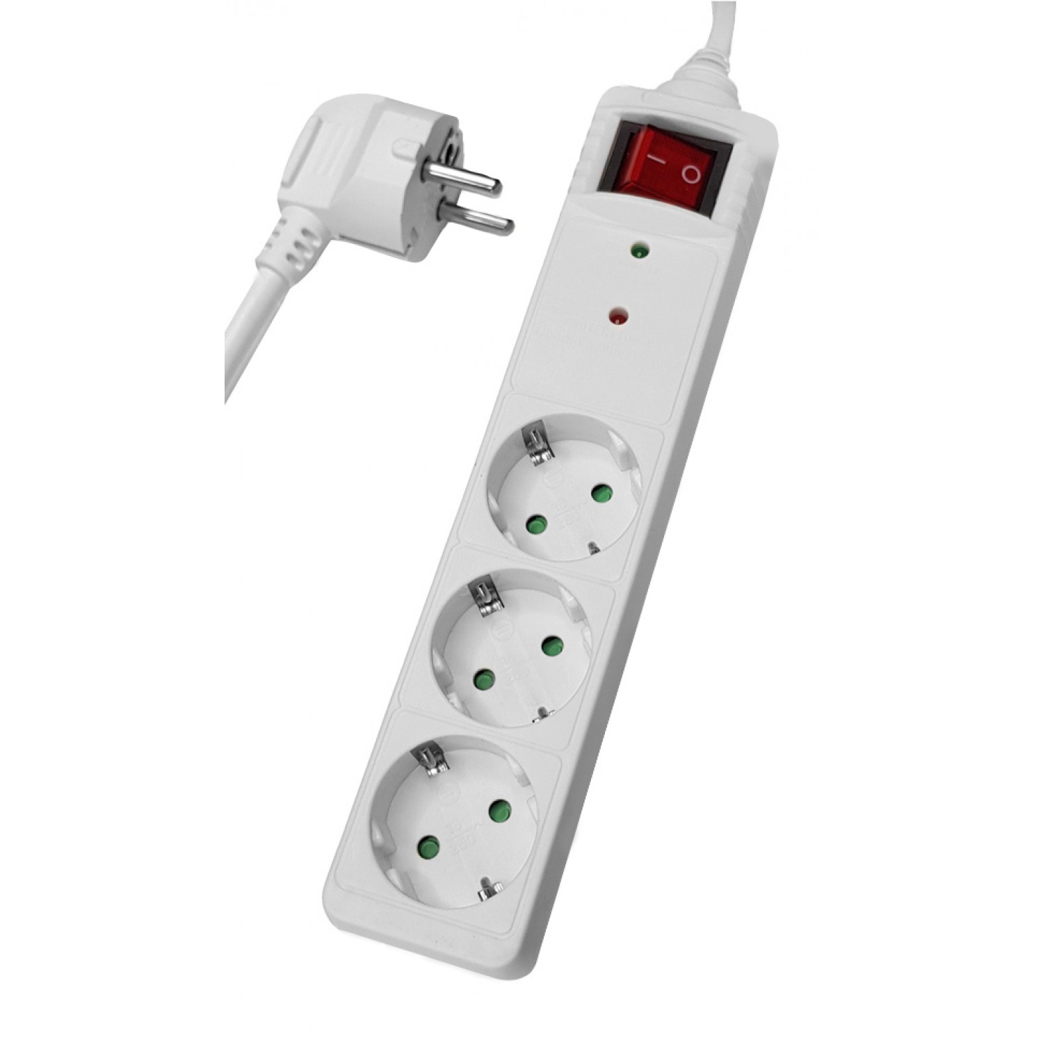 POWERTECH πολύπριζο ασφαλείας PT-879, 3x schuko, 16A, 1.5m, λευκό POWERTECH πολύπριζο ασφαλείας PT-879, 3x schuko, 16A, 1.5m, λευκό