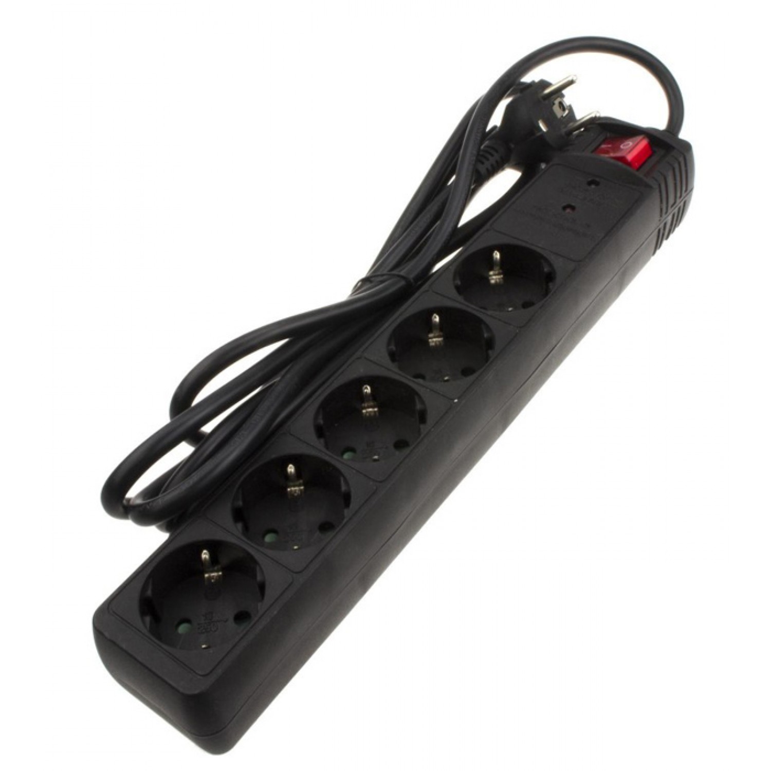 POWERTECH πολύπριζο ασφαλείας PT-881, 5x schuko, 16A, 1.5m, μαύρο POWERTECH πολύπριζο ασφαλείας PT-881, 5x schuko, 16A, 1.5m, μαύρο