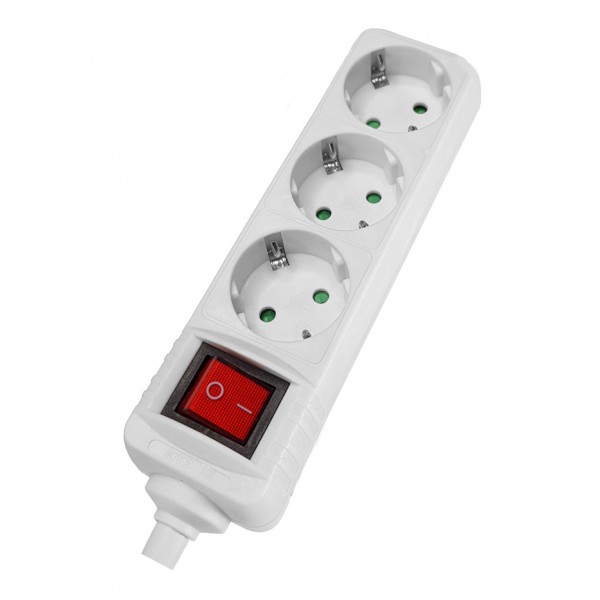 POWERTECH πολύπριζο PT-885, 3x schuko, 16A, χωρίς καλώδιο, λευκό POWERTECH πολύπριζο PT-885, 3x schuko, 16A, χωρίς καλώδιο, λευκό