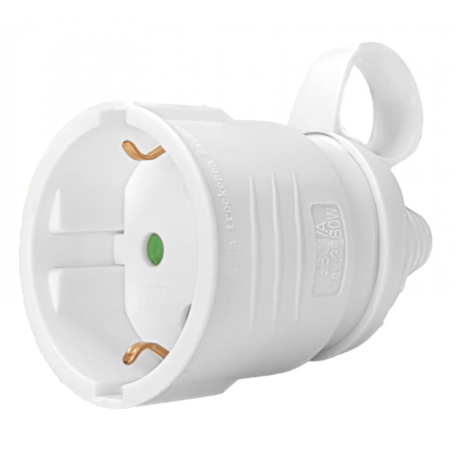 POWERTECH φις ρεύματος PT-887, 1x schuko, 16A, λευκό POWERTECH φις ρεύματος PT-887, 1x schuko, 16A, λευκό