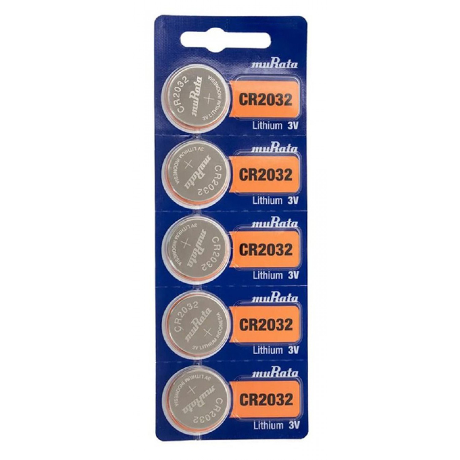 MURATA Μπαταρία λιθίου CR2032, 3V, 5τμχ MURATA Μπαταρία λιθίου CR2032, 3V, 5τμχ
