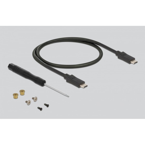 DELOCK θήκη για Μ.2 key B SSD 42003, Type-C, USB 3.2, 10Gbps, μαύρη