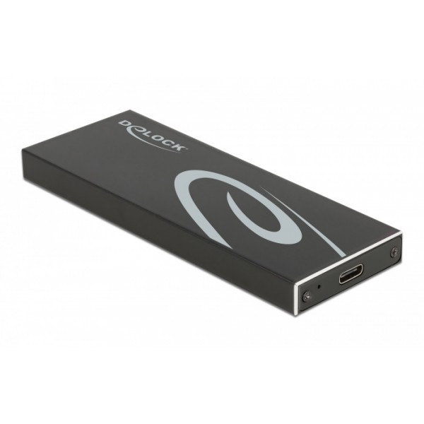 DELOCK θήκη για Μ.2 key B SSD 42003, Type-C, USB 3.2, 10Gbps, μαύρη