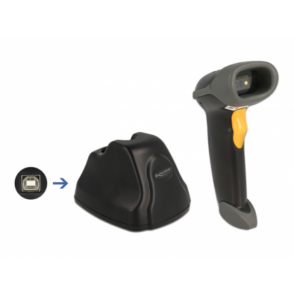 DELOCK barcode scanner 90518, 1D & 2D, ασύρματο, μαύρο DELOCK barcode scanner 90518, 1D & 2D, ασύρματο, μαύρο