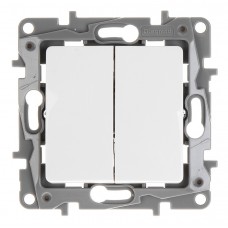 LEGRAND διακόπτης κομμυτατέρ 764505, διπλός, λευκός