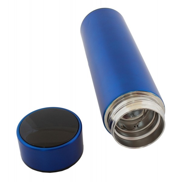 Θερμός AG285G με οθόνη ένδειξης θερμοκρασίας, ανοξείδωτος, 500ml, μπλε