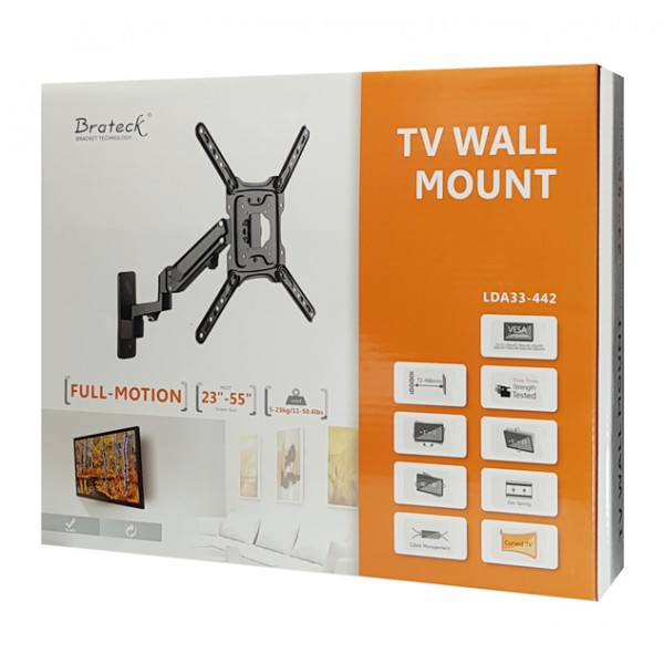 BRATECK βάση Gas Spring LDA33-442, για οθόνη 23"-55", 30kg