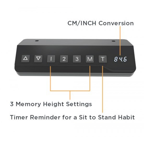 BRATECK ηλεκτρική γωνιακή βάση γραφείου M07-23DZL, μαύρη