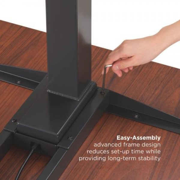 BRATECK ηλεκτρική γωνιακή βάση γραφείου M07-23DZL, μαύρη