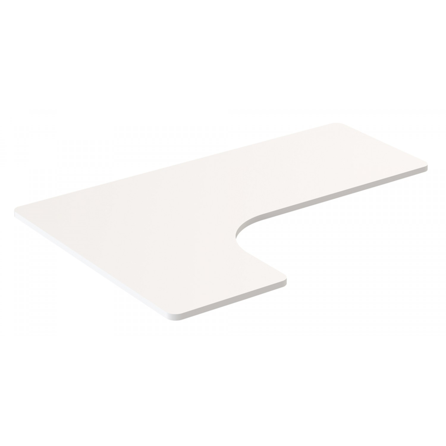 BRATECK επιφάνεια εργασίας σχήματος L TP16060L, 1600x1100mm, λευκό BRATECK επιφάνεια εργασίας σχήματος L TP16060L, 1600x1100mm, λευκό